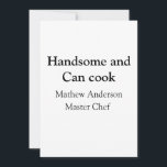 Praktisch und kann das Datum des Master-Koch für N Feiertagskarte<br><div class="desc">Gestaltung</div>