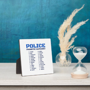 Praktische Polizei Phonetik A bis Z Alphabet Fotoplatte