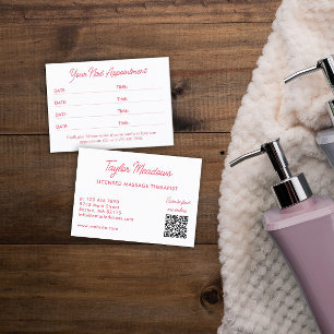 Praktischer QR-Code für mehrere Ernennungen in wei Terminkarte