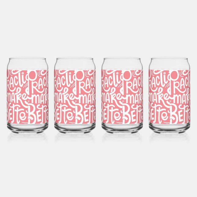 PRÄKTIZ BESSER IN PINKFARBEN Trinkbehälter SEE Dosenglas (Vorderseite)