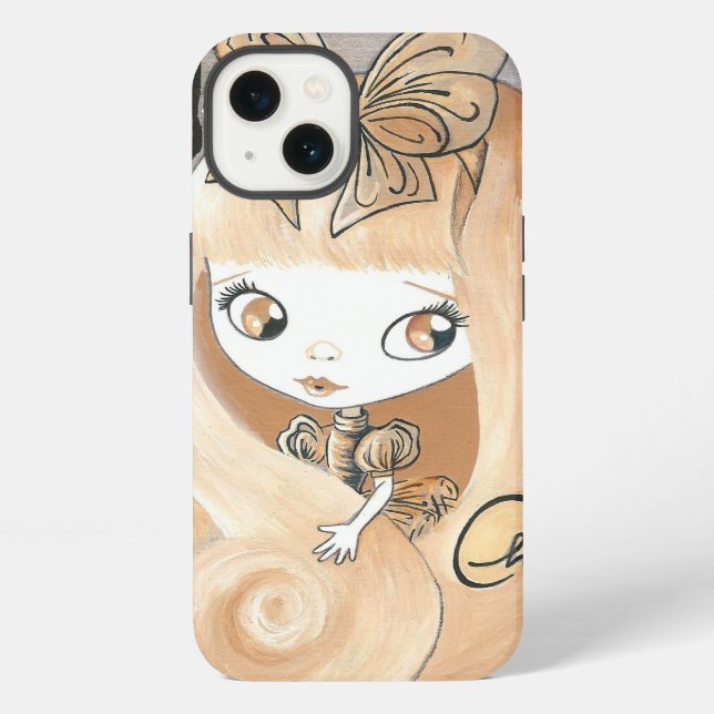 Praline und Häschen und Mädchen iPhone Hülle (Rückseite)