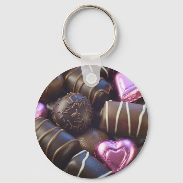 Pralinen mit rosa Folie Schlüsselanhänger (Vorderseite)