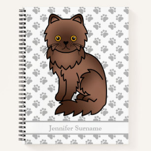Pralinen Persischer Niedlicher Cartoon Cat & Custo Notizbuch