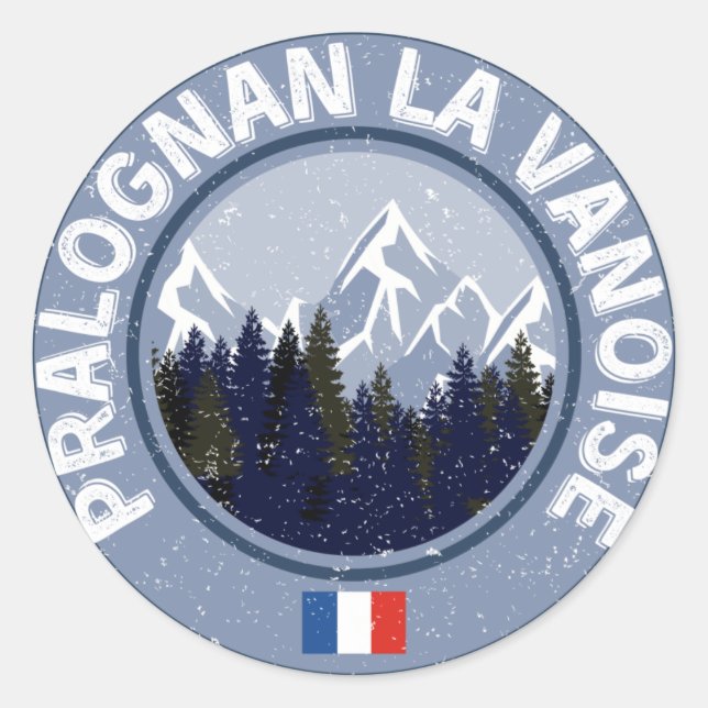 Pralognan La Vanoise Runder Aufkleber (Vorderseite)