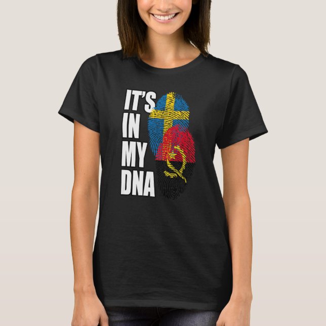 Prämie für angolanische und schwedische DNA-Mischu T-Shirt (Vorderseite)