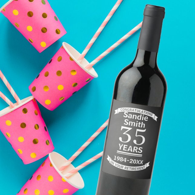 Prämie für den langfristigen Dienst für den Chef Weinetikett (Von Creator hochgeladen)