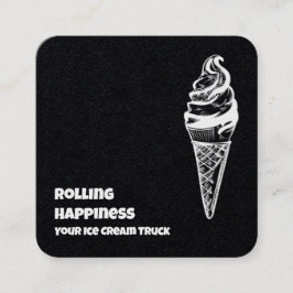 Prämie für Eiskrem Quadratische Visitenkarte