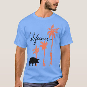 Prämie für kalifornische Schweine und Palmen T-Shirt