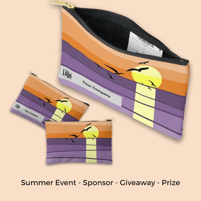 Prämie für Sommerveranstaltungen - Motto-Firmenlog Zubehörtasche (Summer Event Prize Reward Gift Motto Company Logo Accessory Pouch)