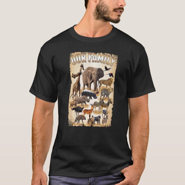 Prämie für wild lebende afrikanische Familienrecht T-Shirt (Vorderseite)