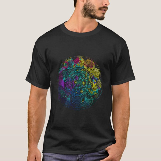 Prana Yoga Dala Sacred Energy Geometry Meditation T-Shirt (Vorderseite)