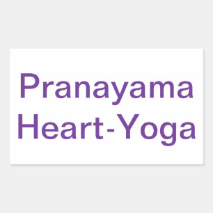 Pranayama Heart Yoga Peace Om Hankamer Artjunkhaus Rechteckiger Aufkleber