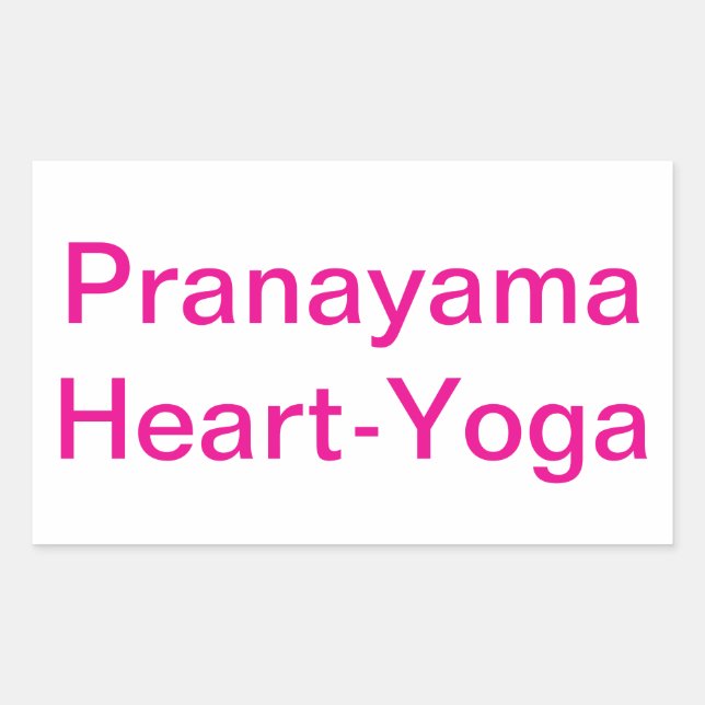 Pranayama Heart Yoga Peace Om Hankamer Artjunkhaus Rechteckiger Aufkleber (Vorderseite)