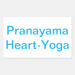 Pranayama Heart Yoga Peace Om Hankamer Artjunkhaus Rechteckiger Aufkleber