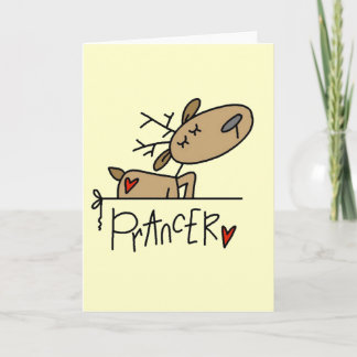 Prancer Ren-T-Shirts und Geschenke Feiertagskarte