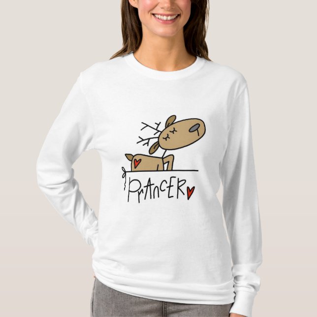 Prancer Ren-T-Shirts und Geschenke T-Shirt (Vorderseite)