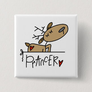 Prancer Ren-WeihnachtsT - Shirts und -geschenke Button