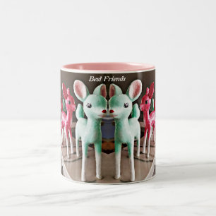 Prancer & Vixen Freundschaft Zweifarbige Tasse