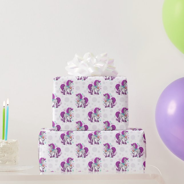 Prancing Unicorns  Wrapping Paper Geschenkpapier (Partygeschenke)