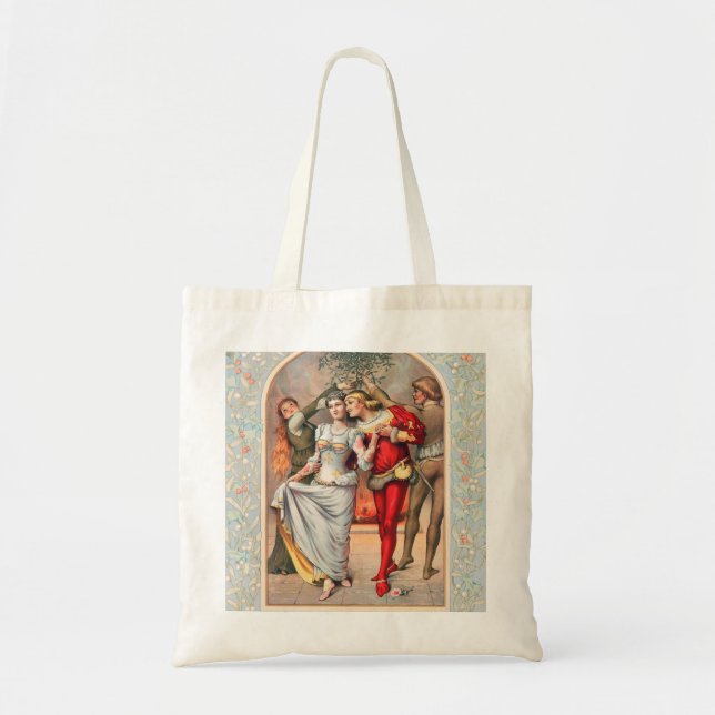 Prang's Christmas Card (ca. 1886) Totebag. Tragetasche (Vorne)