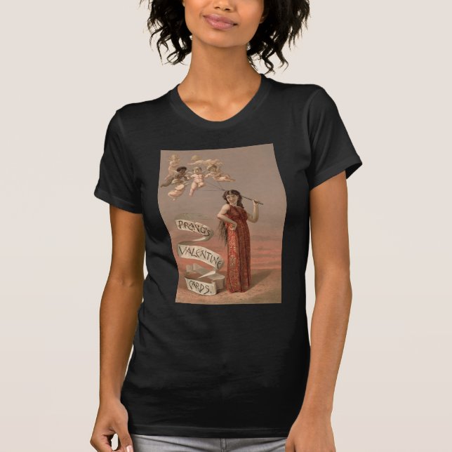 Prang's Valentine Cards AD, Woman & Cherubs T-Shirt (Vorderseite)