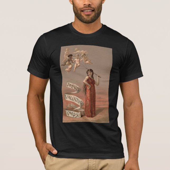 Prang's Valentine Cards AD, Woman & Cherubs T-Shirt (Vorderseite)