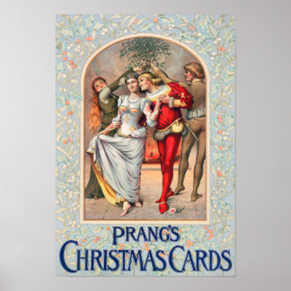 Prang's Weihnachtskarte (ca. 1886) Drucke Poster