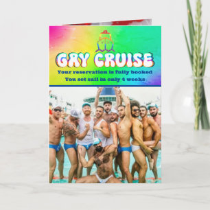 Prank Gay Cruise Geburtstag, Custom Ehefrau Foto Karte