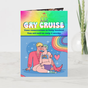 Prank Gay Cruise Geburtstag,Custom Friends Fun Fot Karte