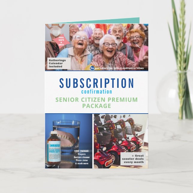 Prank Senior Package Weihnachten, Custom Dog Foto Karte (Vorderseite)