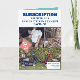 Prank Senior Package Weihnachten, Custom Dog Foto Karte