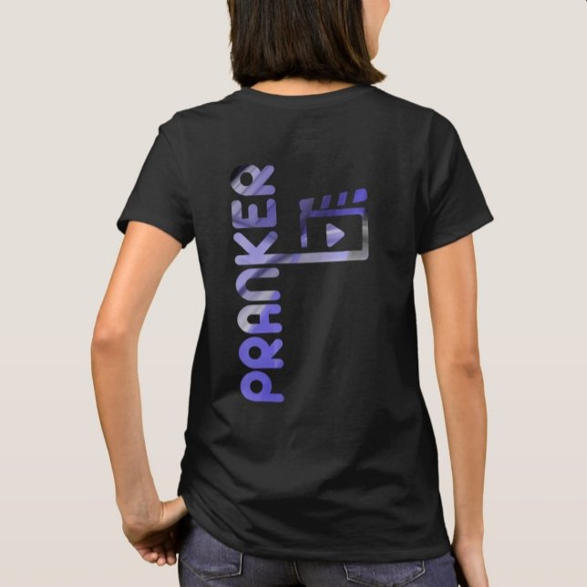 PRANKER Back Print T - Shirt Trend Abstrakt Lavend (Von Creator hochgeladen)