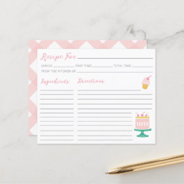 Präppy Pink Cake Cupcake Recicard