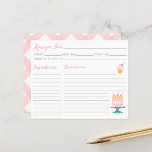 Präppy Pink Cake Cupcake Recicard