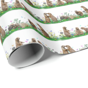 Prärie Dog Wiadow Wrapping Paper (Farbe auswählen) Geschenkpapier