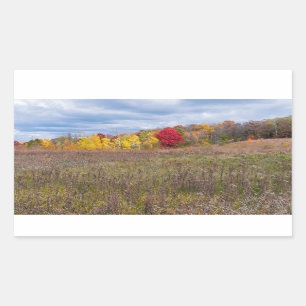 Prärie-Landschaft im Herbst im Park von afton Staa Rechteckiger Aufkleber