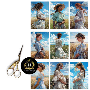 Prärie-Maternitäts-Collage-Dekoupage Seidenpapier
