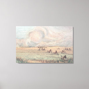 Prärieffeuer von Missouri Leinwanddruck