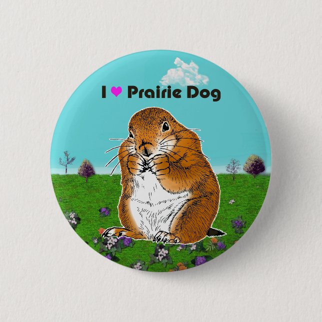 Präriehund, der steht button (Vorderseite)