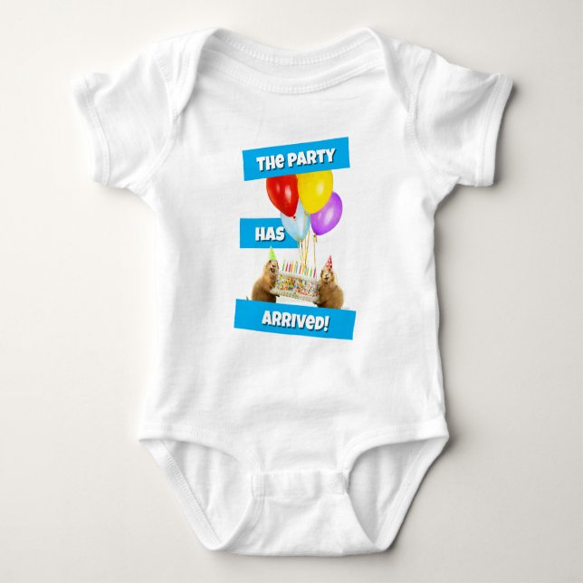 Präriehund-Geburtstagsfeier Baby Strampler (Vorderseite)
