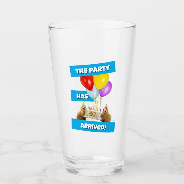 Präriehund-Geburtstagsfeier Glas (Vorderseite)