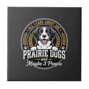 Präriehunde Vielleicht 3 Personen Design Fliese
