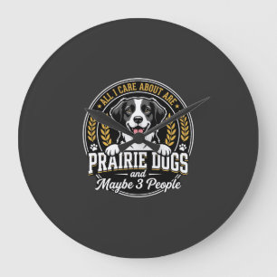 Präriehunde Vielleicht 3 Personen Design Große Wanduhr