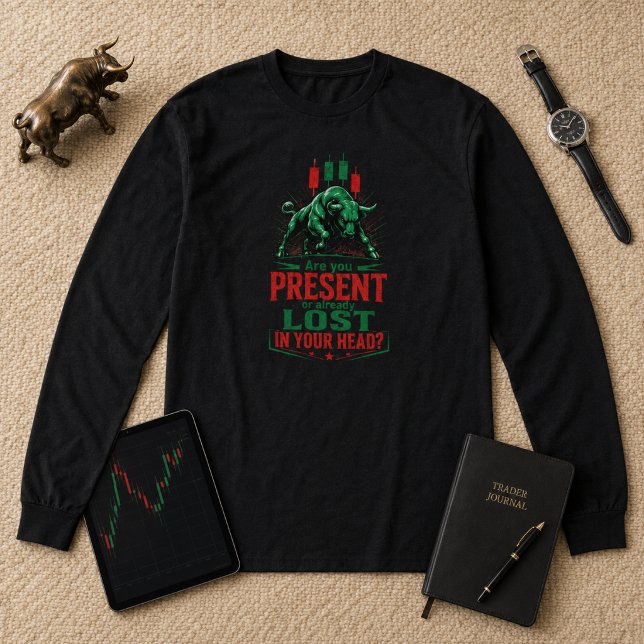 Präsent oder verloren in deinem Bull-Trading-Minds Tri-Blend Shirt (Von Creator hochgeladen)