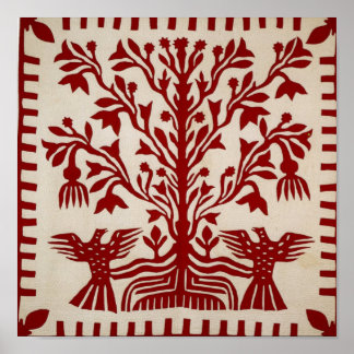 Präsentation quilt aus Oahu, c. 1855-1887 Poster