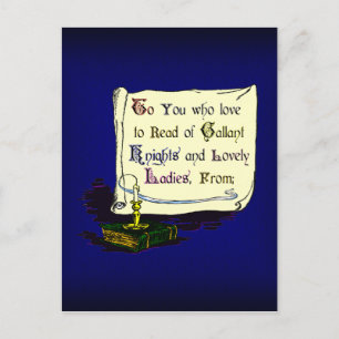 Präsentationskarte für Vintages Buchzeichen Postkarte