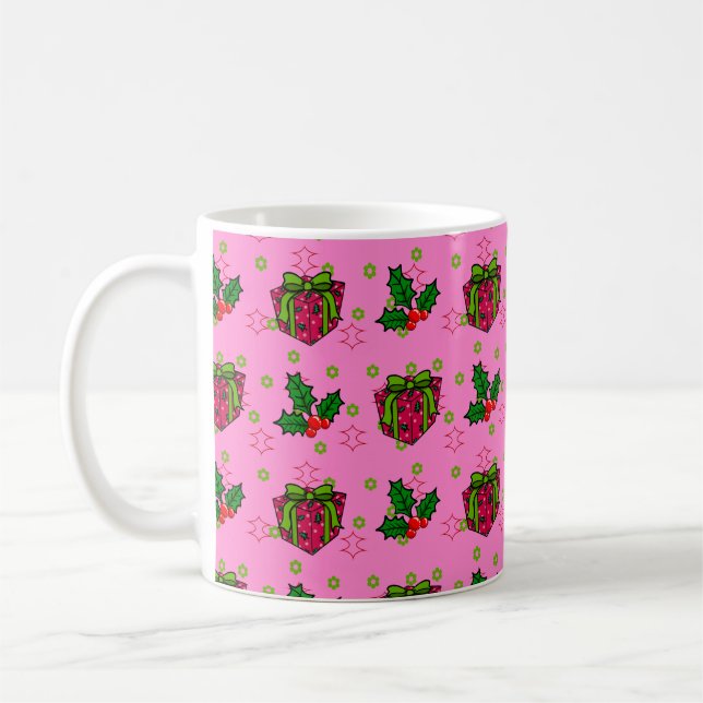 Präsentiert und Holly_pink Kaffeetasse (Links)