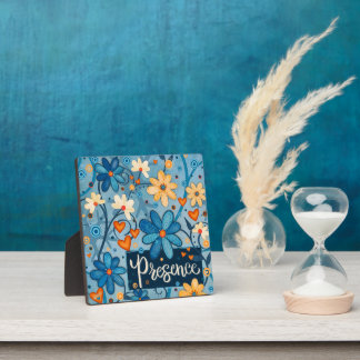 Präsenz Inspirationsherz Hübsch Blau Fotoplatte