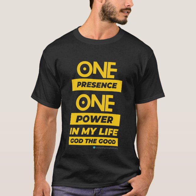 Präsenz und Power T-Shirt (Vorderseite)