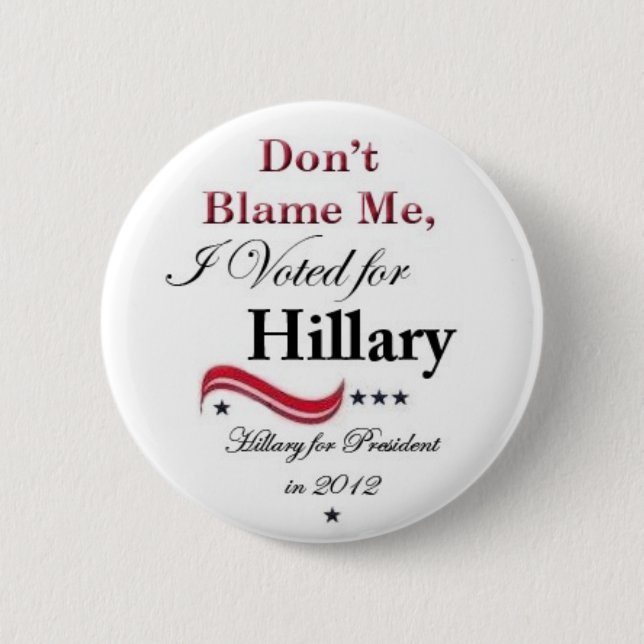 Präsident 2012 Hillary-4 Button (Vorderseite)